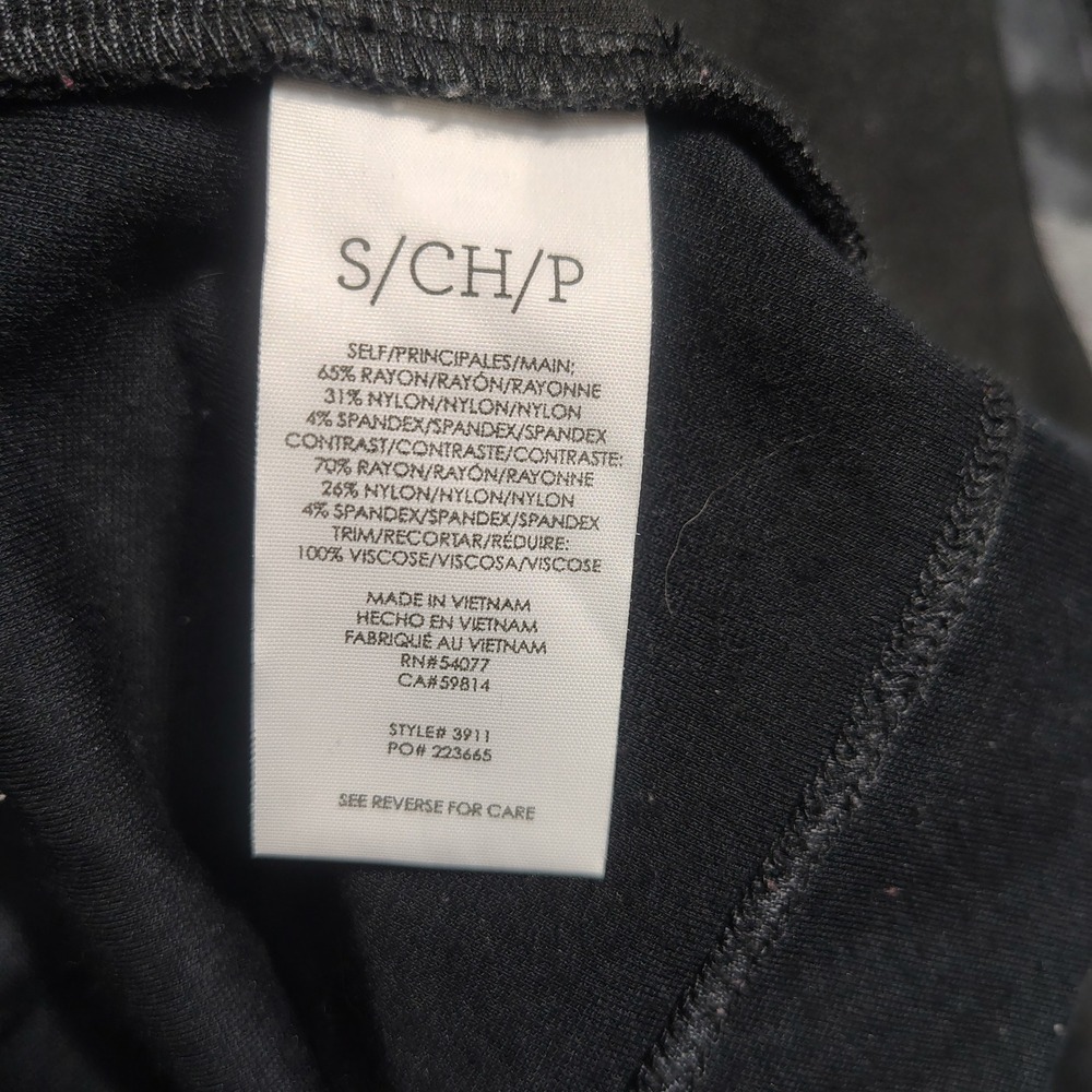 Cabi Jacket Womens S Rayon Camouflage Drawstring Waist Black Grey 3911 Utility - Picture 5 of 10